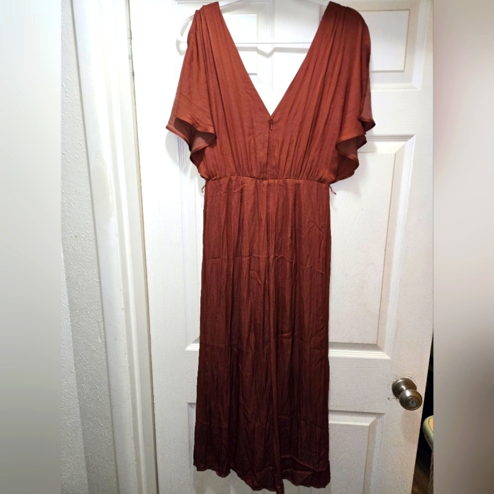 Long Brown/Rust Jumper Size Small - image 2